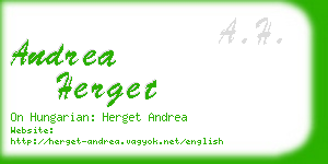 andrea herget business card